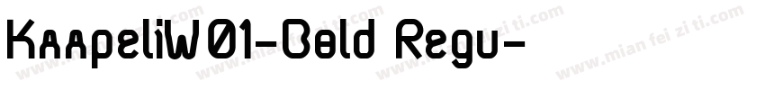KaapeliW01-Bold Regu字体转换